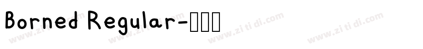Borned Regular字体转换